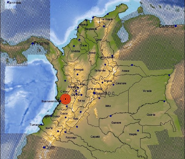 En la tarde del jueves se registraron varios sismos con epicentro en el Valle del Cauca y el Chocó