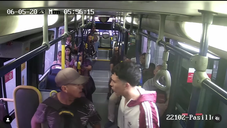 Video que registra momentos previos al ataque del usuario del Mío en Cali. Foto: Video Metrocali
