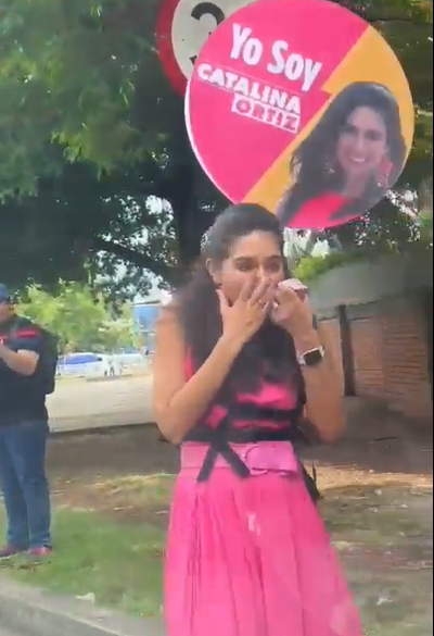 Candidata a la Alcaldía de Cali, Catalina Ortiz. Foto: video montaje.